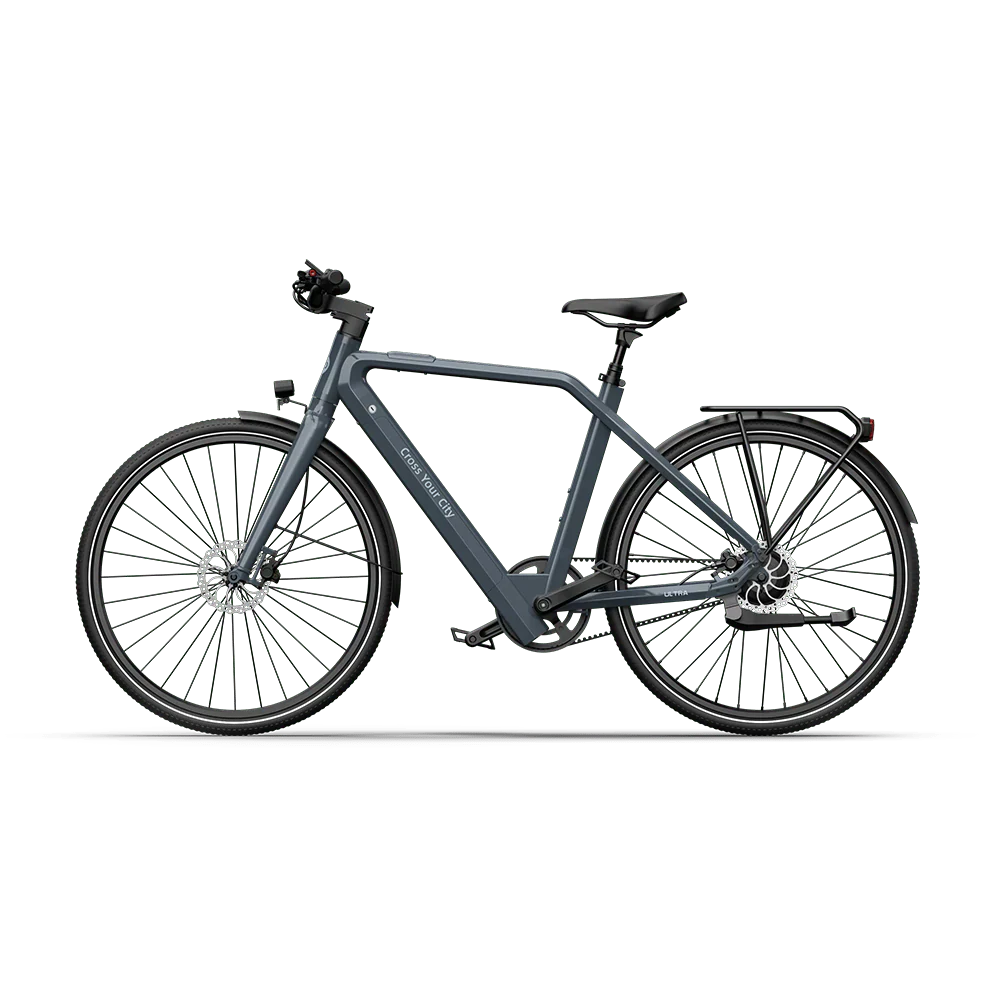 Green ADO AIR 30 PRO|ULTRA Electric bicycle on a white background - Lets Cycle, UK