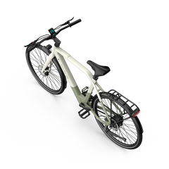 White ADO AIR 30 PRO|ULTRA Electric Bike with black components on a white background - Lets Cycle
