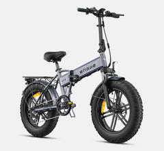 Grey ENGWE EP-2 Boost Folding Electric Bike on white background - Lets Cycle
