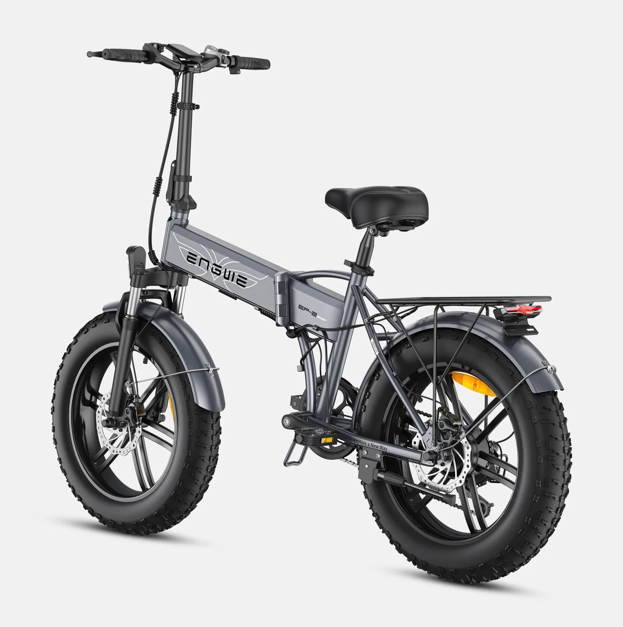 Back view of ENGWE EP-2 Boost Folding Electric Bike - Lets Cycle