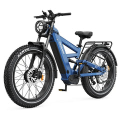 TESWAY X9 Ultra Dual Motor Electric Bike in blue on a white background