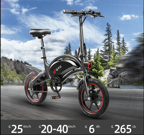 DYU D3F Upgraded Folding Electric Bike - Letscycle UK