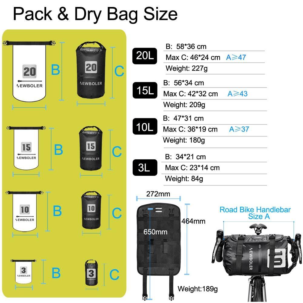 NEWBOLER Bike Front Tube Bag Waterproof Bicycle Handlebar Basket Pack Cycling Front Frame Pannier Bicycle Accessories - Pogo Cycles