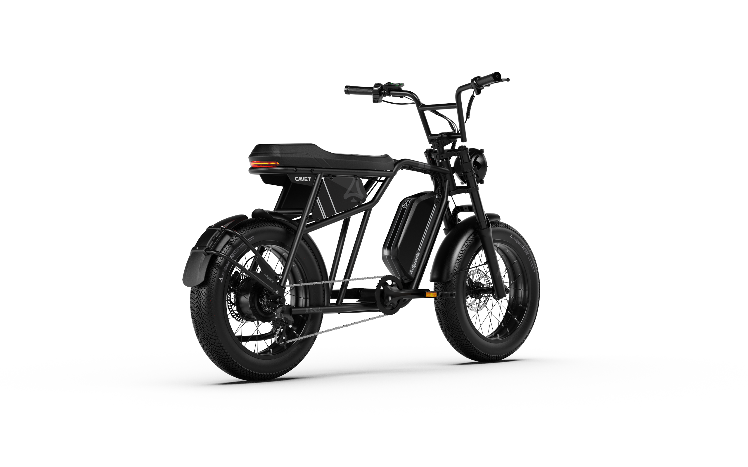 A-Spadz Cavet Air Electric Bike on a white background, Pogo Cycles 