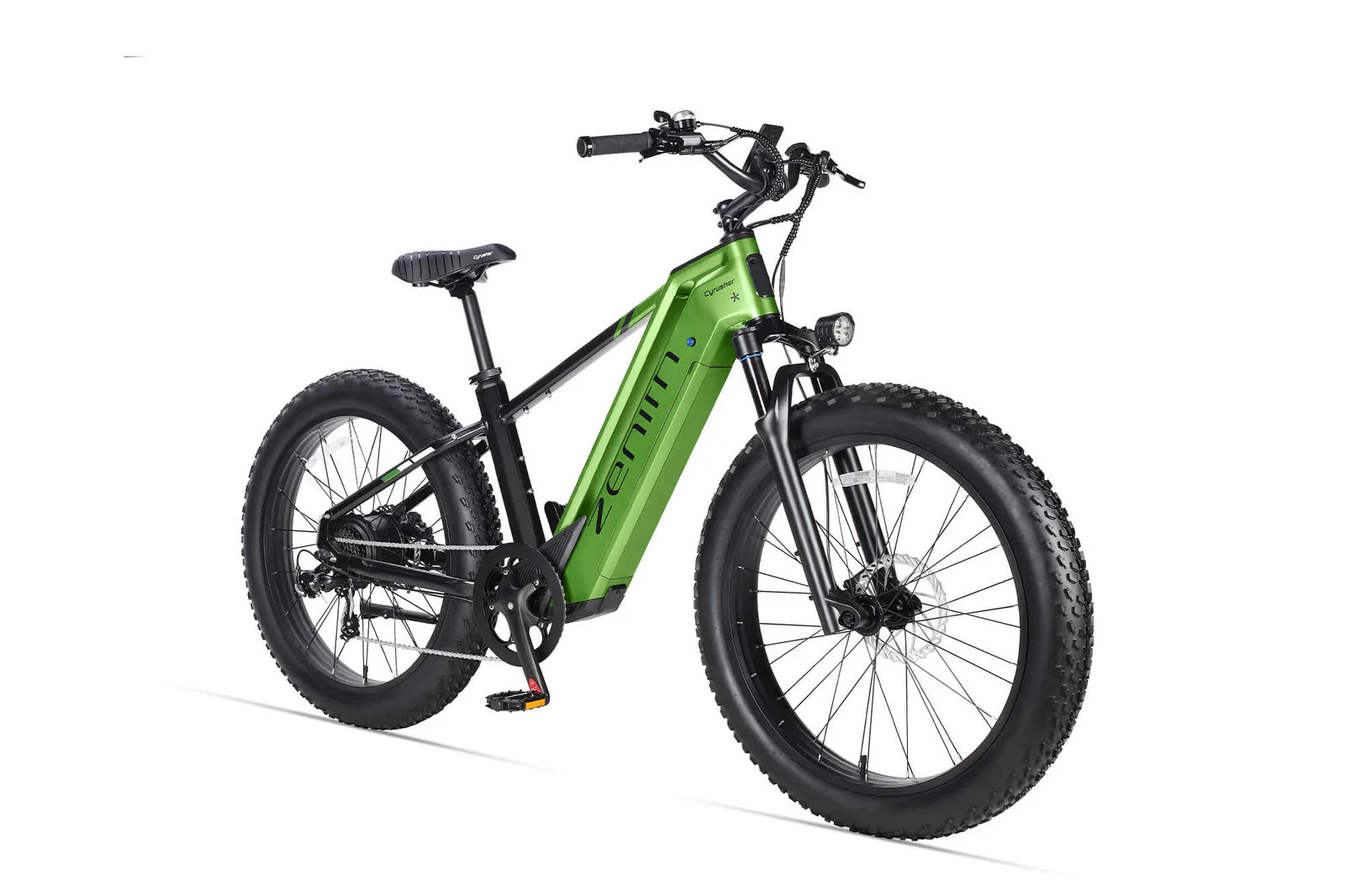 Cyrusher Zenith electric cycle - Green right view on a white background