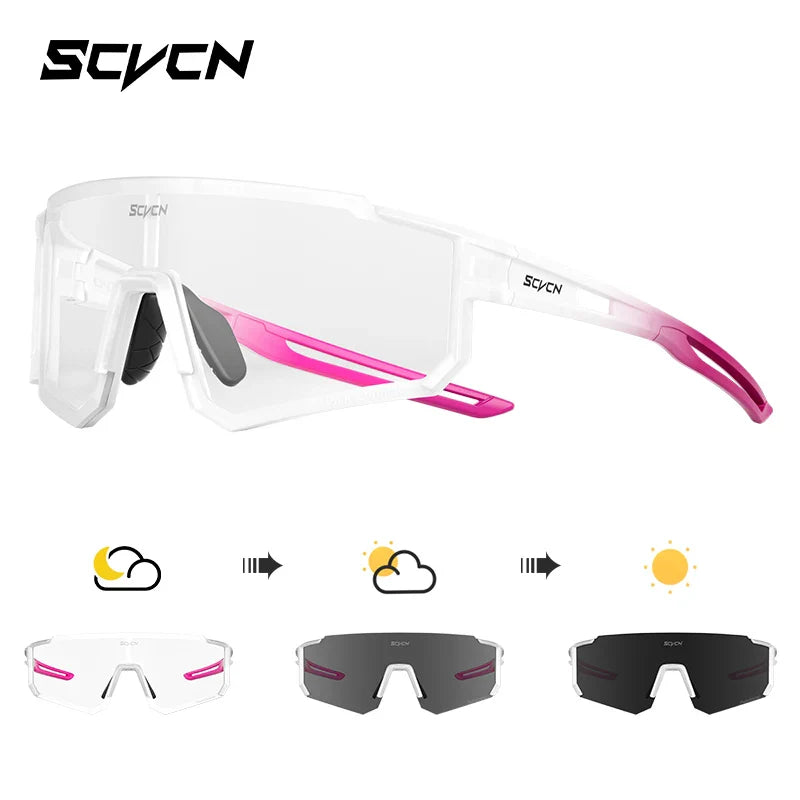 SCVCN new Outdoor Cycling Sunglasses Men MTB Bike Glasses  Sports Mountain Climbing fishing Women Bicycle Cycling UV400 Goggles
