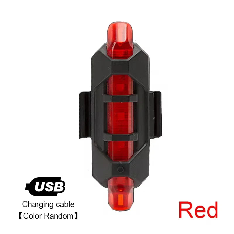 Bike Light Set Front Light with Taillight USB Rechargeable Easy to Install 3 Modes Bicycle Accessories for the Bicycle Road MTB