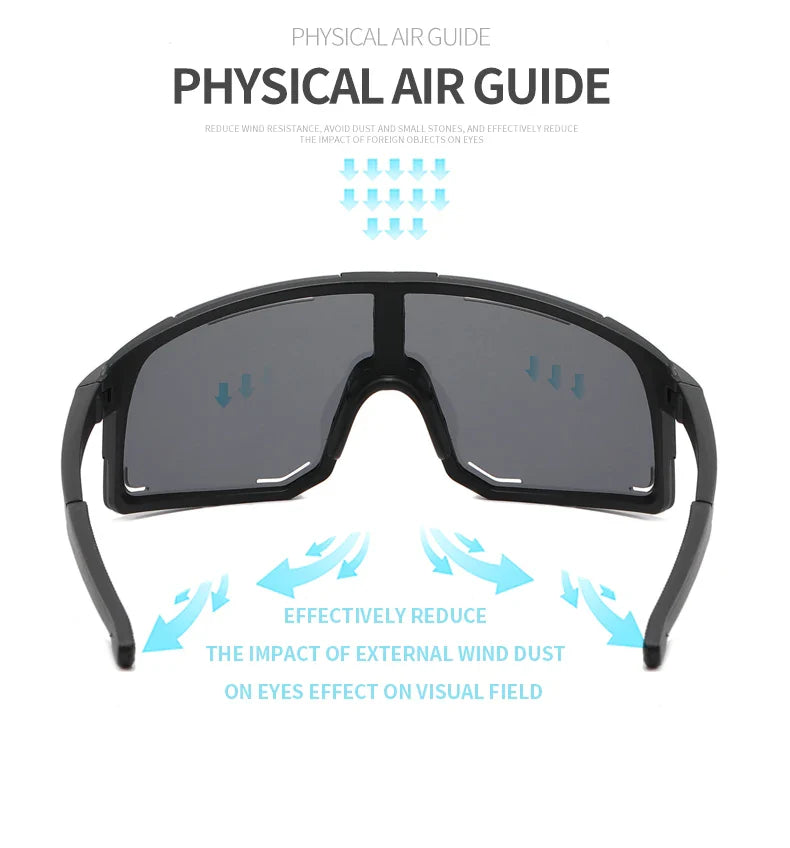 Polarized Cycling Sunglasses UV Protection Windproof Glasses For Men Women Polarized Lens Road Riding Bike Sport Glasses Eyewear