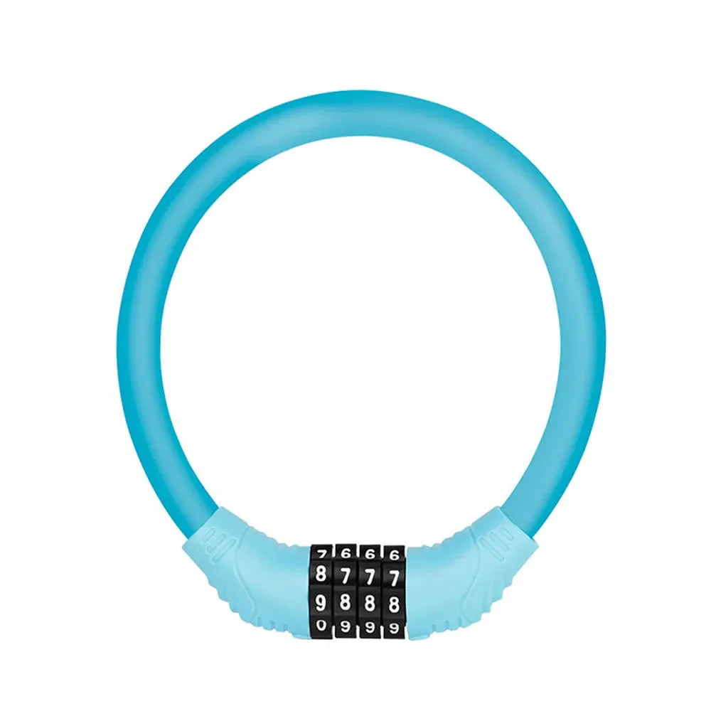 4 Digital Code Anti-Theft Bicycle Cable Lock Stainless Steel Security Locks Portable Combination Code Padlock