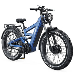 TESWAY X9 Ultra Dual Motor Electric Bike - Blue variant with visible branding on a white background