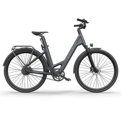 ADO Air 28 all-rounder urban electric bike in matte black, side view